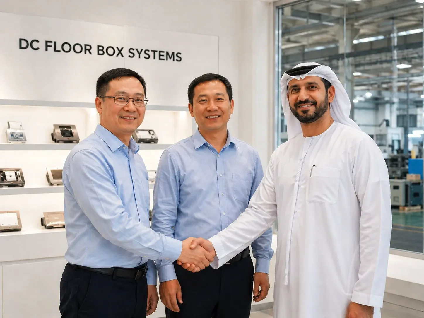DC Floor Box team with UAE distributor